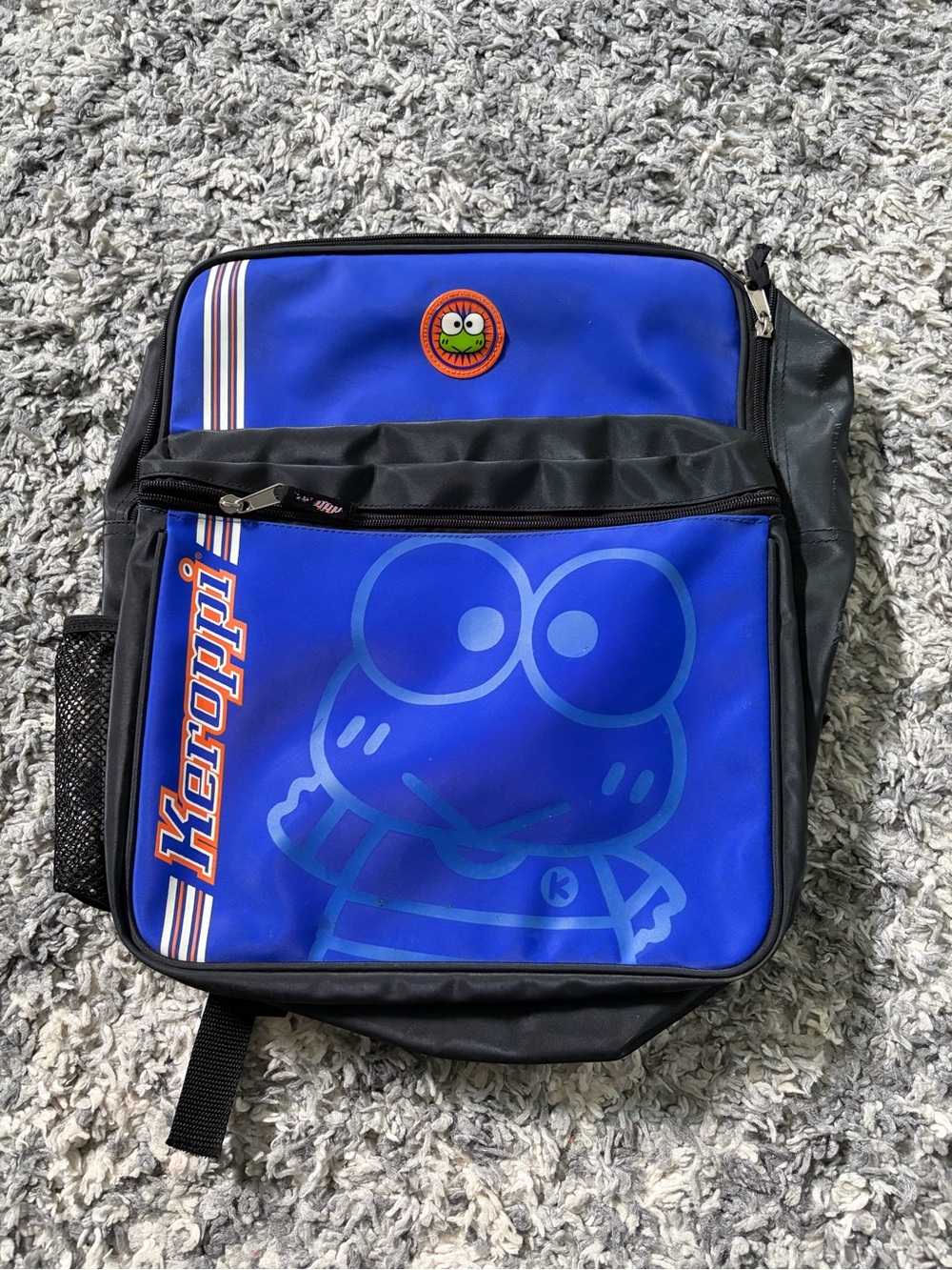 Vintage 1999 Sanrio Keroppi Blue Backpack